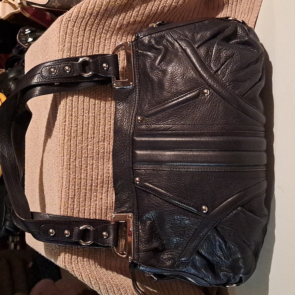 B Makowsky Leather Satchel